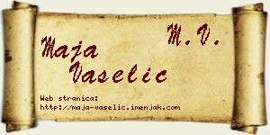 Maja Vaselić vizit kartica